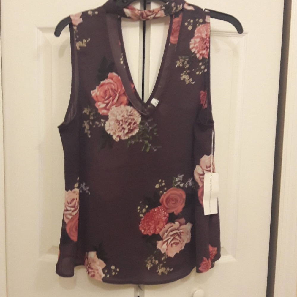 Woman's flowery  blouse